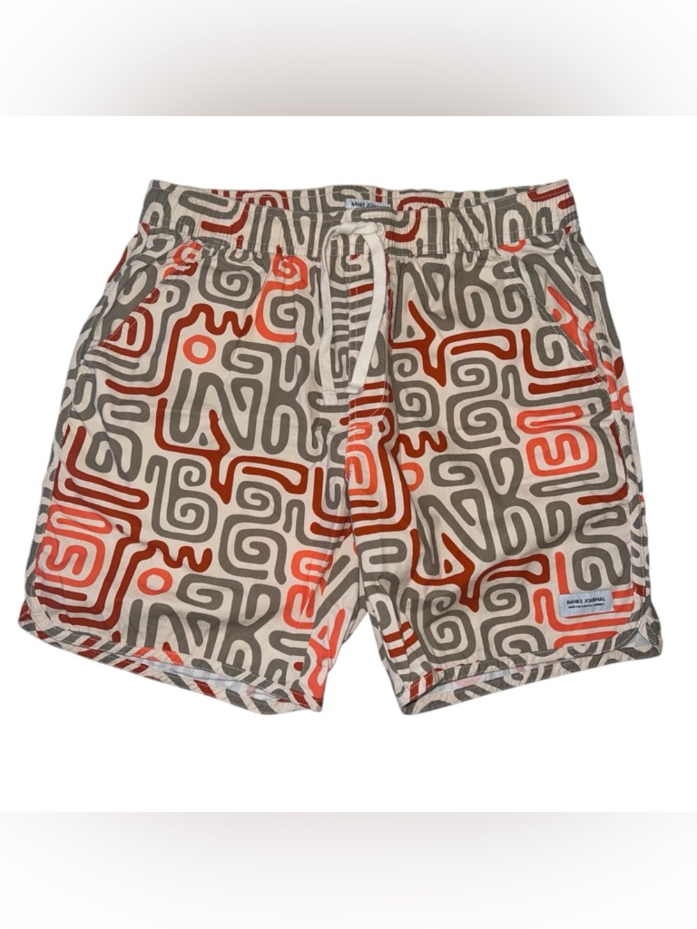 Banks Journal Men’s Mora Boardshorts In Sienna Sz M